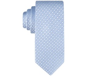 Men's Checkered Geo-Print Tie