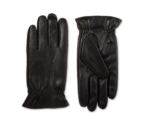 Men's Thermal Touchscreen Faux-Leather Gloves