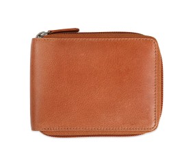 Men's Zippered Bifold Wallet with Removable Pass Case