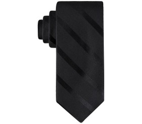 Men's Solid Textured Stripe Tie