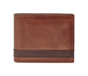 Men's Bifold With Flip Leather Wallet